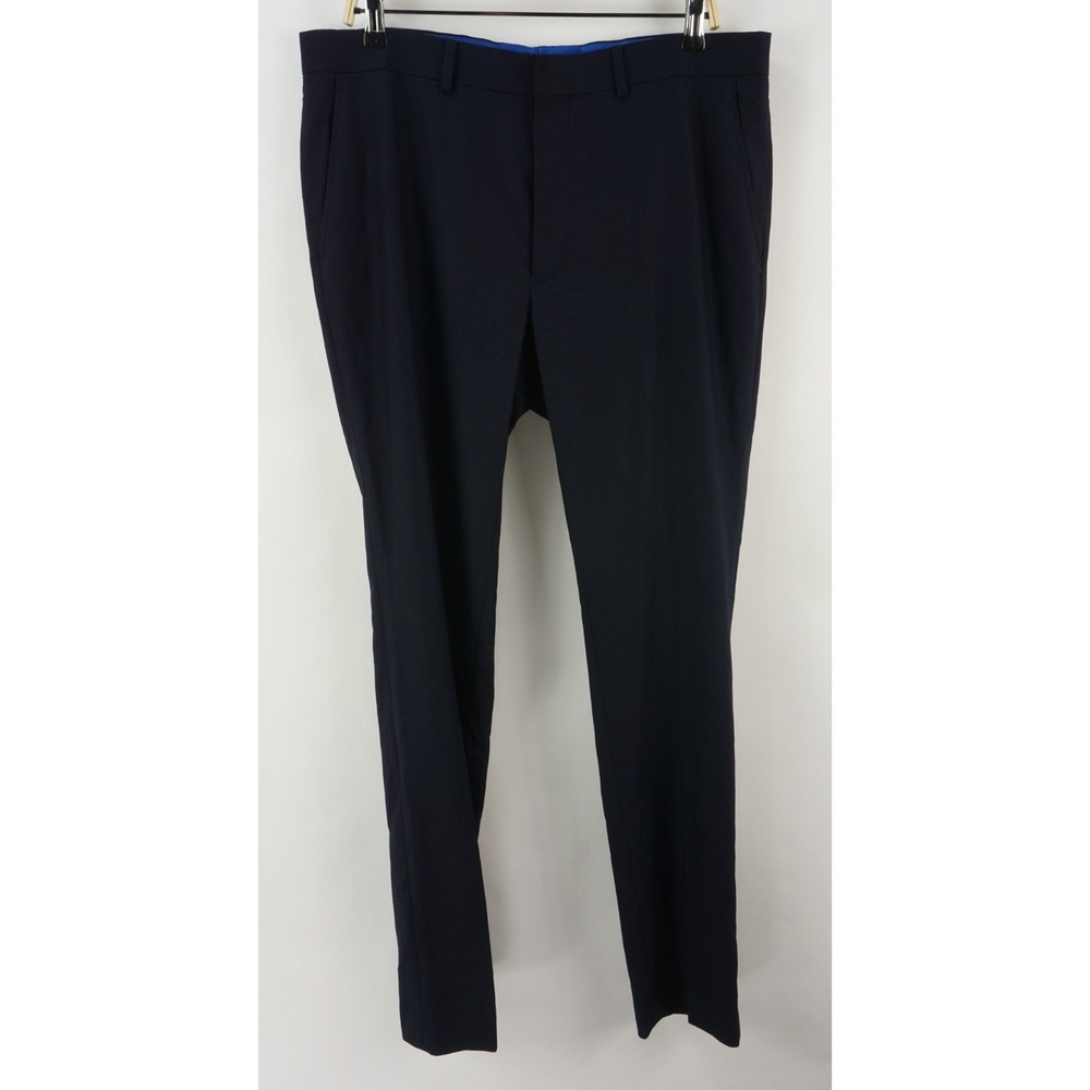 Kenneth Cole Techni-Cole Performance Twill Dress Pants Men's 36 x 34 Navy Blue
